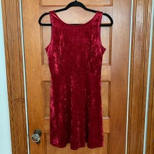 H&M Divided Crushed Velvet Skater Dress